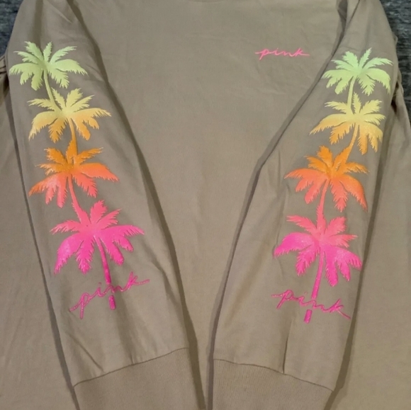 Victorias Secret PINK bling campus tee palm tree shine - Picture 3 of 4